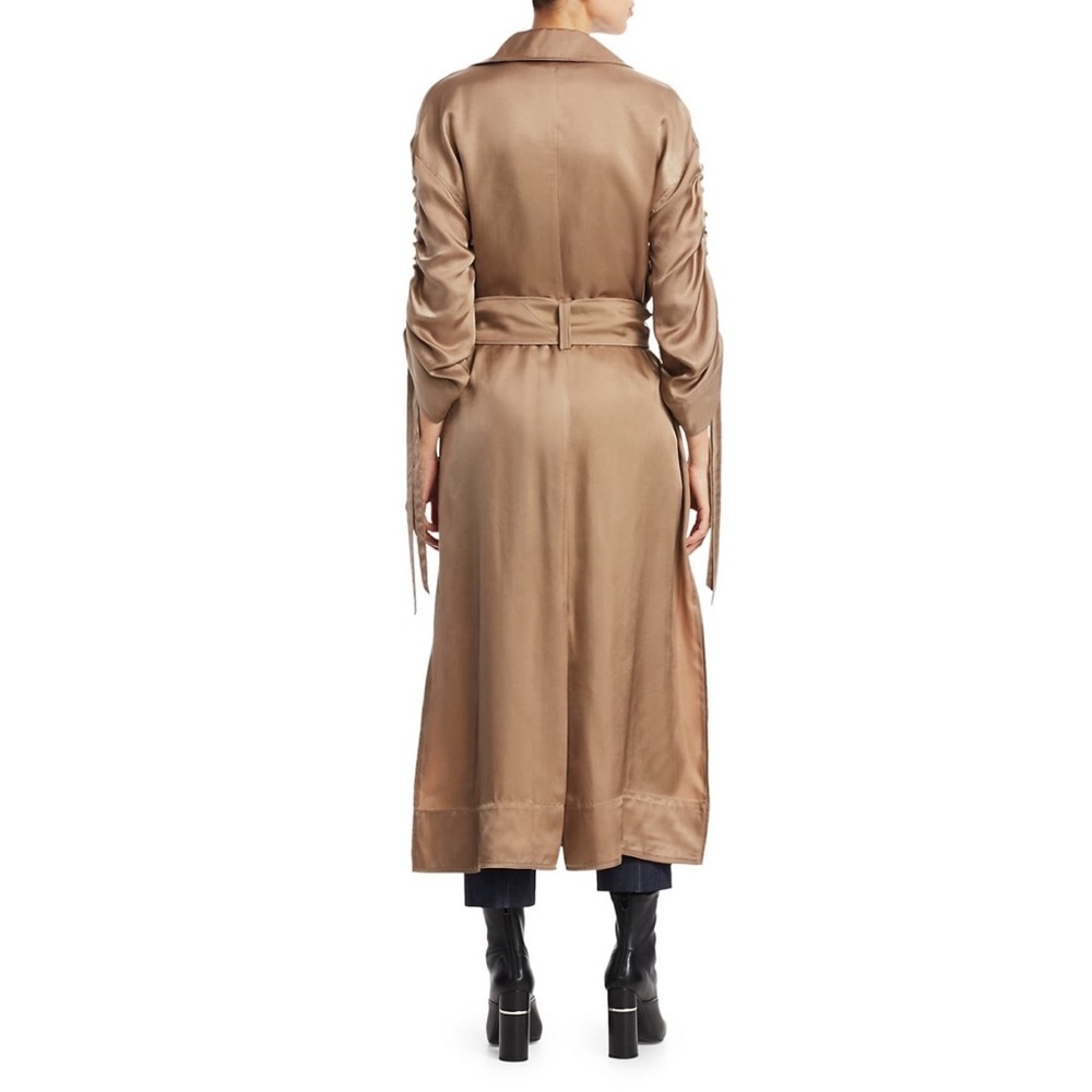 Cinq à Sept Aziza Duster Trench Coat Pewter XS/S NWT - Picture 7 of 16